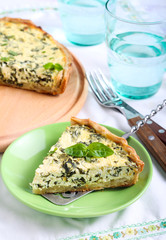 Feta cheese and spinach  tart