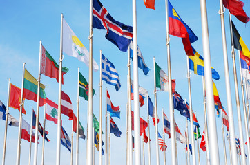 Group of Flags from the world countrys