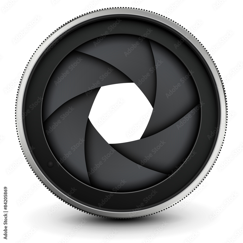 Poster camera lens shutter