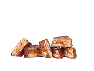 Chocolate bar isolated on a white background