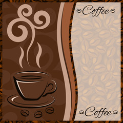 Coffee background with area for text