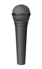 Microphone illustration on white background