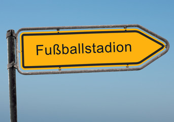 Strassenschild 38 - Fussballstadion