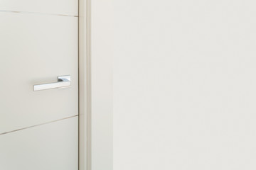 door with steel handle