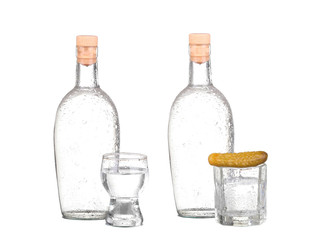collage Vodka with the little pickled cucumber.