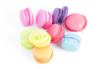 Group of colorful macaroon