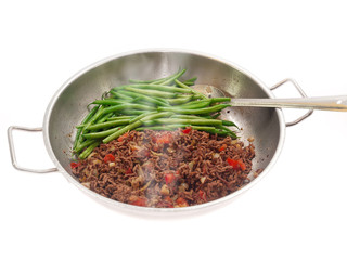 spicy minced meat with vegetables