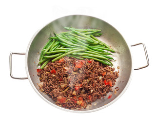 spicy minced meat with vegetables