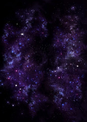 starry sky in the open space