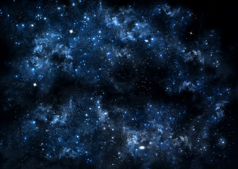 starry sky in the open space 