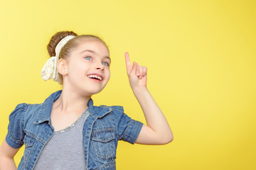 Small girl showing different emotions