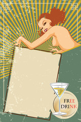 Vector template flyer advertising a nightclub, shows, parties