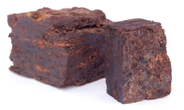 Close up of peat block