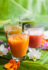 Fresh fruit smoothies