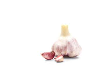 Garlic over white isolated background
