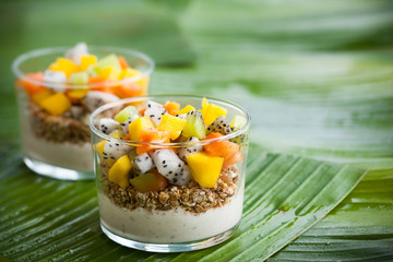 breakfast with exotic fruits