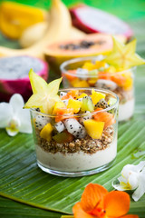 breakfast with exotic fruits