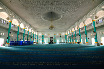 The Sultan Ismail Mosque in Muar, Johor, Malaysia  