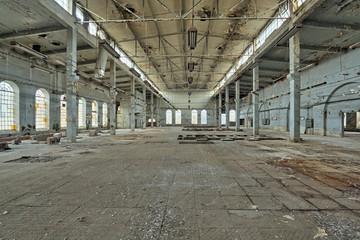 Old destroyed an abandoned factory.Natural HDR 