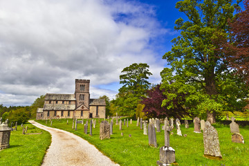 Old English church yard and cemetery.