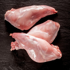 Uncooked fresh wild rabbit or hare