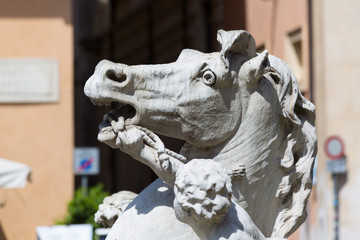 ROME, ITALY - The Fountain of Neptune, at Piazza Navona. 