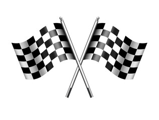 Naklejka premium Chequered Flags Motor Racing