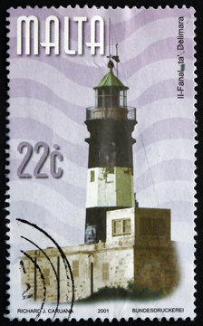 Postage stamp Malta 2001 Delimara, Lighthouse