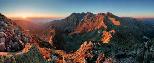 Photo sur Plexiglas Paysage Paysage d& 39 automne de montagne panoramique
