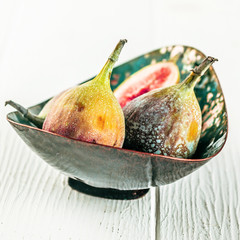 Bowl of sweet ripe succulent figs