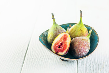 Fresh juicy succulent figs for a healthy snack