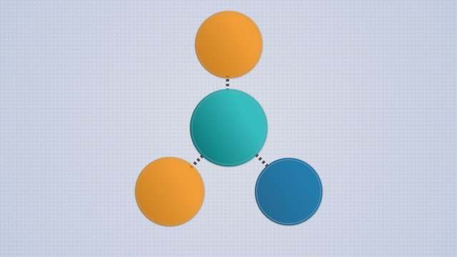 Circle diagram flow chart, 4 circle.