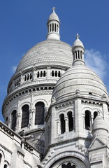 Domes of the Basilica of the Sacre Coeur in Paris, France