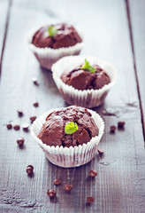 Chocolate muffins.