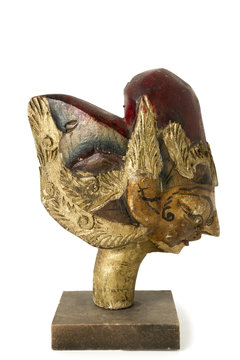 Old Indonesian Wooden Head