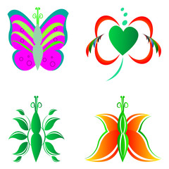 Abstract butterfly logos design used for logo purpose.