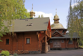 Naklejka premium Wood orthodox church in Kiev