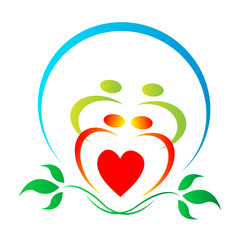 Love couple design used for logo purpose.