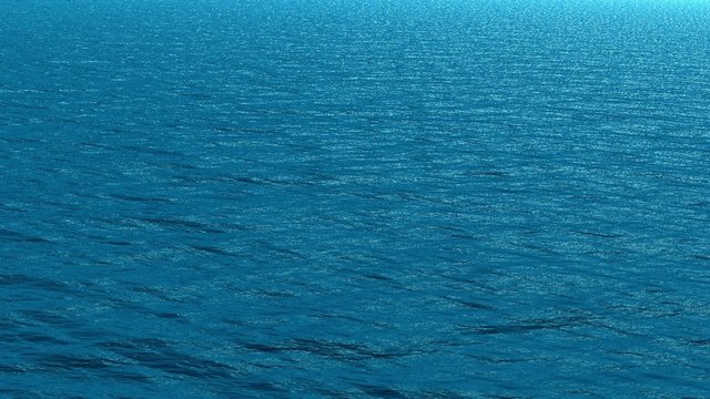 Sea water surface in blue