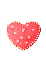 Heart cookies isolated on white