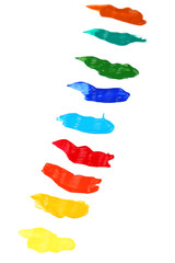 Obraz premium Colorful acrylic paints isolated on white