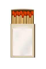 pack matches on white