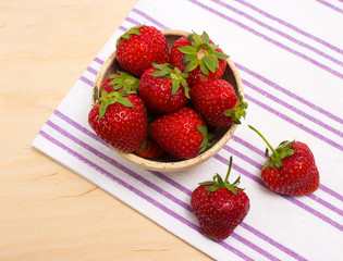 strawberries on the table