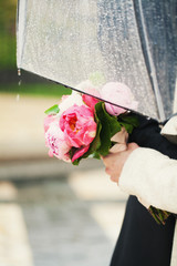 Wedding in the rain