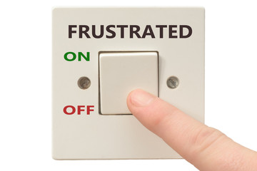 Anger management, switch off Frustrated