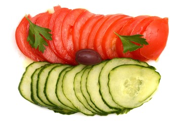 Cucumber and tomato salad