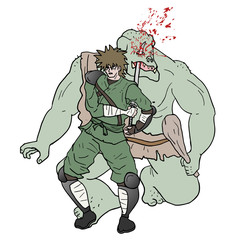 samurai attack gore scene