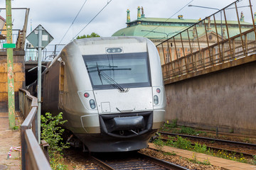 Modern  train in Sweden