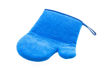 Blue oven glove