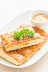 Bread stick with sauce